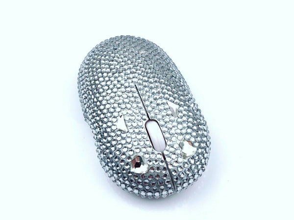 blingustyle Sparkle High Quality crystals Wireless Optical PC Mouse Silver