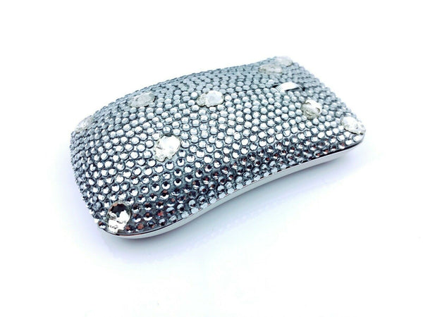 blingustyle Crystal 2.4G+Bluetooth Rechargeable Wireless Optical PC Mouse Silver