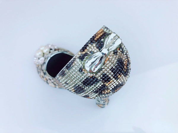 BlingUstyle Leopard High-Heel Design Crystal real telephone for home/office