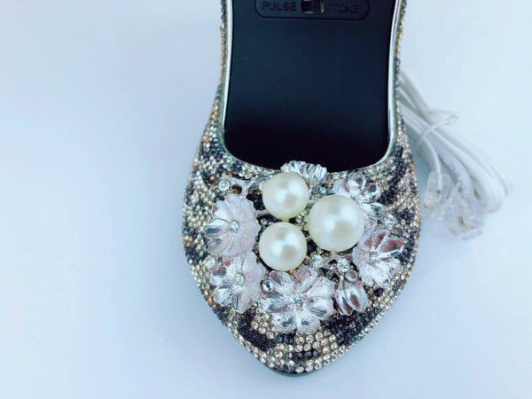 BlingUstyle Leopard High-Heel Design Crystal real telephone for home/office