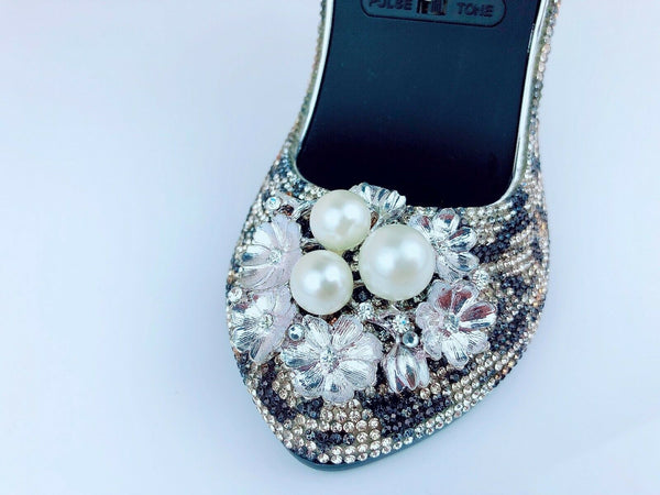 BlingUstyle Leopard High-Heel Design Crystal real telephone for home/office