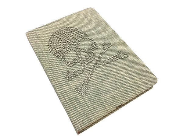 blingustyle Swarovski ELEMENTS Crystal Skull design Fabric cover diary notebook