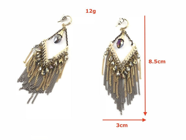 Blingustyle Vintage Fashion Jewelry Elegant sparkly crystals Dangle Earrings