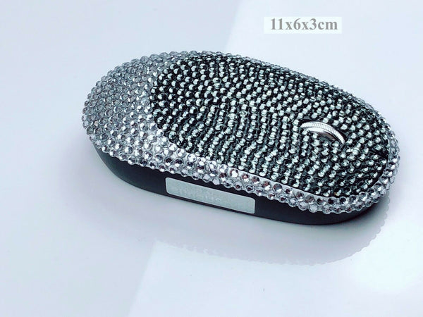 blingustyle Crystal Rechargeable Wireless Optical Cordless PC Mouse Grey/Silver