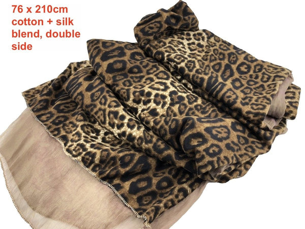 Ladies Women Fashion Beautiful skull/leopard Long size cotton silk Scarf Shawl