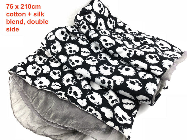 Ladies Women Fashion Beautiful skull/leopard Long size cotton silk Scarf Shawl