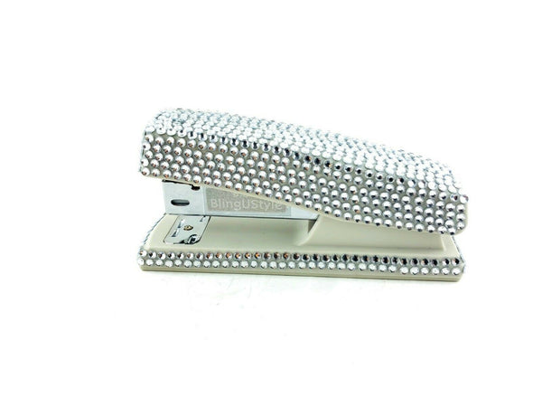 Blingustyle Sparkling Silver Iridescent Crystal Stapler Office/Home gift