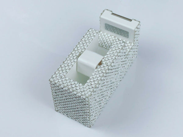 Blingustyle unique design Crystal Tape Dispenser white/s for office and home