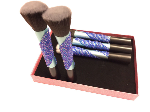 Blingustyle DIAMANTE PROFESSIONAL COSMETIC Face Foundation Makeup Brush Set 5PCS