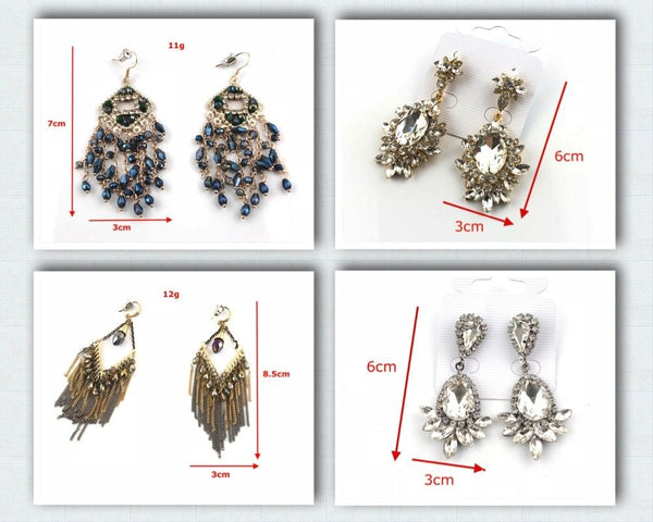 Blingustyle Vintage Fashion Jewelry Elegant sparkly crystals Dangle Earrings