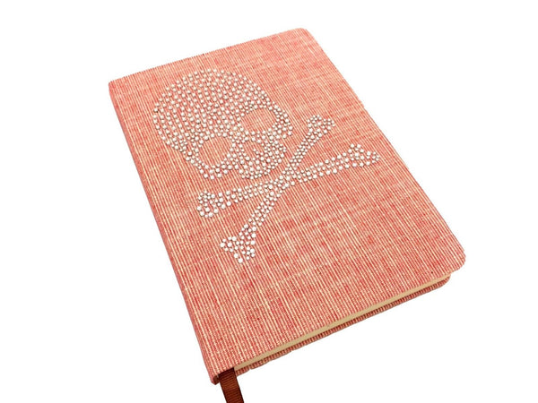 blingustyle Swarovski ELEMENTS Crystal Skull design Fabric cover diary notebook