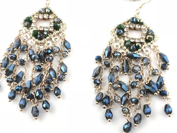 Blingustyle Vintage Fashion Jewelry Elegant sparkly crystals Dangle Earrings